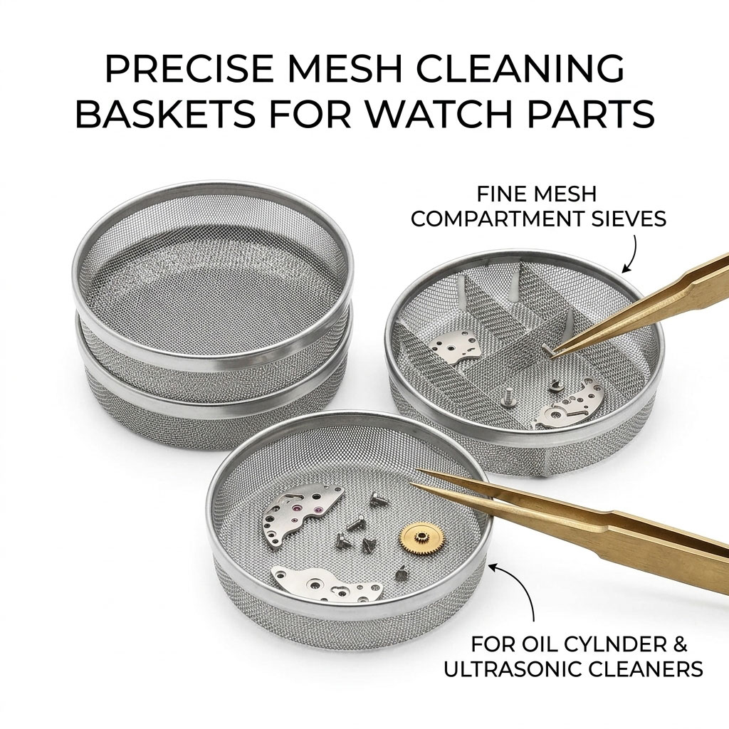 Screw Organizer Kit - Watch Parts Cleaning Basket Mesh Holder