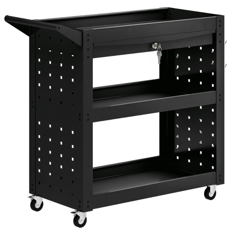 Workshop Tools List - Tool cart with lockable wheels, rolling
