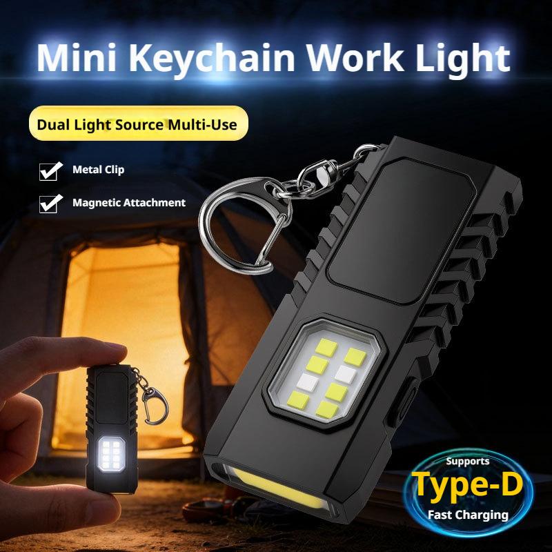 Tools In Workshop - Mini Edc Keychain Flashlight USB Rechargeable