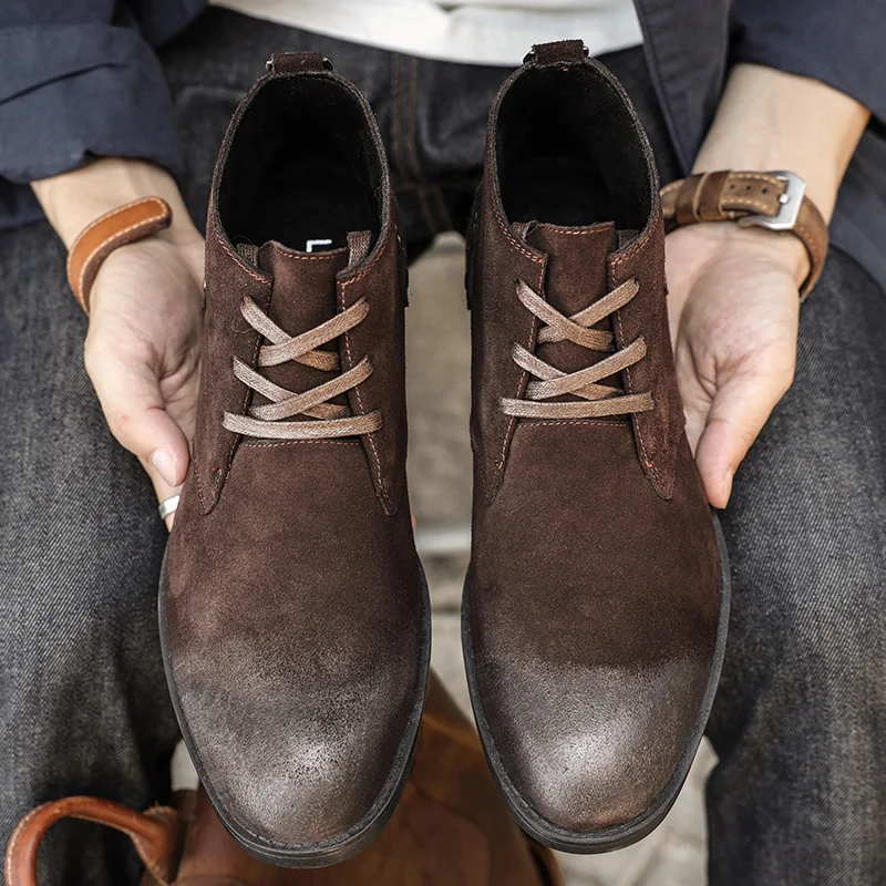 New Cow Suede Ankle Boots Hand - Tools In Workshop recension och pris