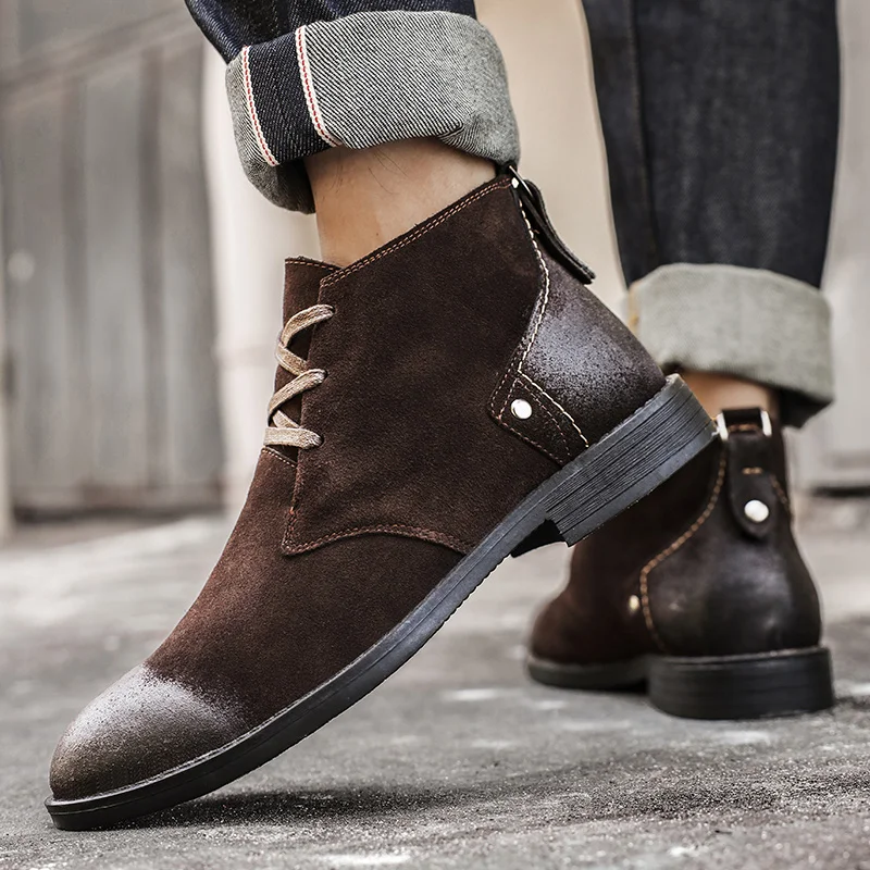New Cow Suede Ankle Boots Hand - Tools In Workshop recension och pris
