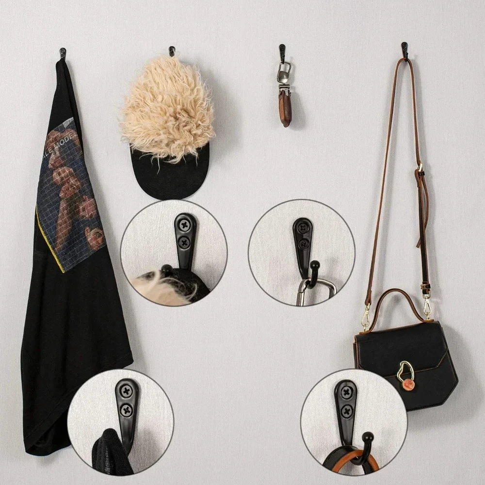 Black Heavy Duty Alloy Hooks w - Screw Organizer Kit recension och pris
